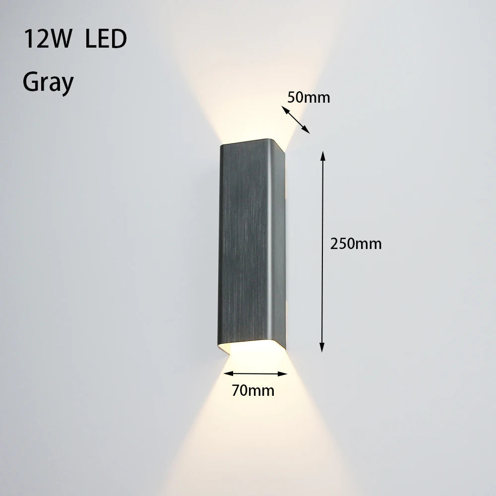 12W 18W LED Indoor Wall Lamp Modern Aluminum Home Lighting Sconces Bedroom Living Room Aisle Corridor Decoration LED Wall Light