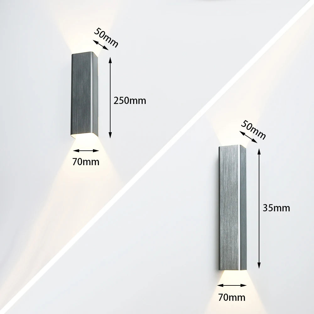 12W 18W LED Indoor Wall Lamp Modern Aluminum Home Lighting Sconces Bedroom Living Room Aisle Corridor Decoration LED Wall Light