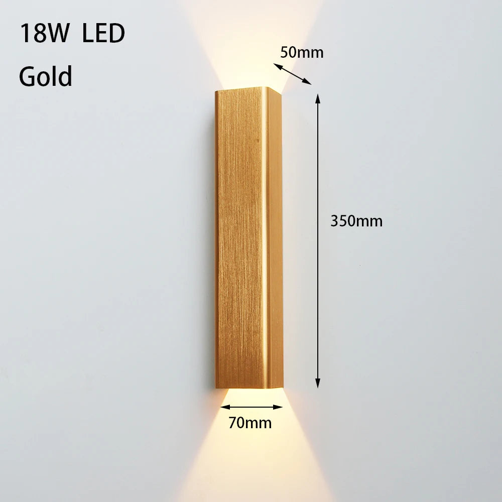 12W 18W LED Indoor Wall Lamp Modern Aluminum Home Lighting Sconces Bedroom Living Room Aisle Corridor Decoration LED Wall Light