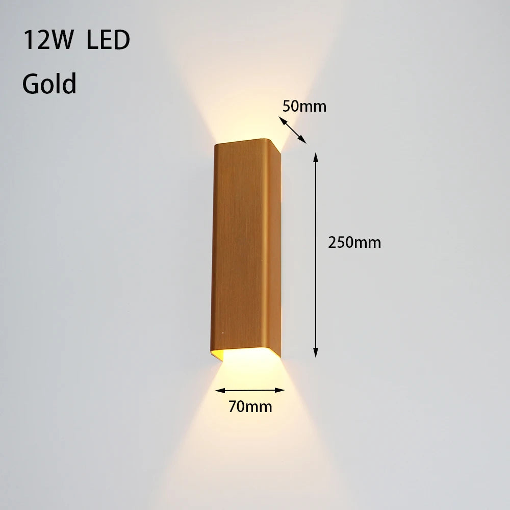 12W 18W LED Indoor Wall Lamp Modern Aluminum Home Lighting Sconces Bedroom Living Room Aisle Corridor Decoration LED Wall Light