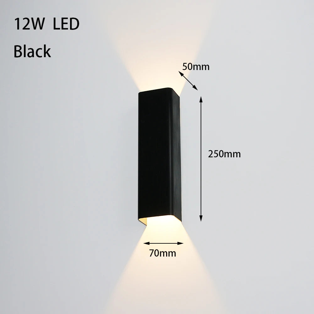 12W 18W LED Indoor Wall Lamp Modern Aluminum Home Lighting Sconces Bedroom Living Room Aisle Corridor Decoration LED Wall Light