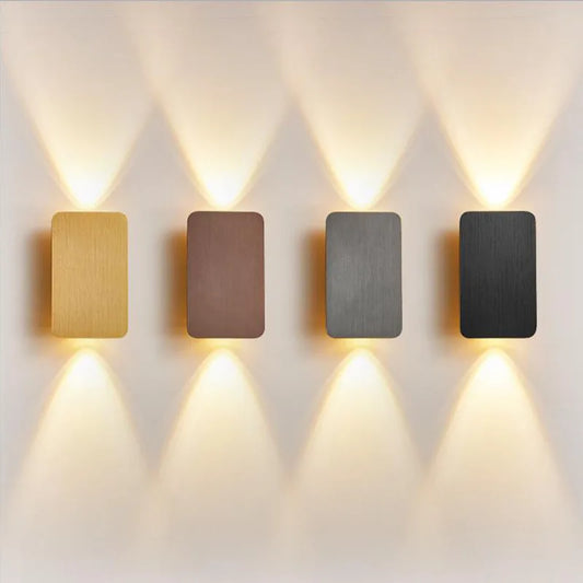 Modern Simple 6W LED Wall Lamp up and down Gold Lamp Aluminium Sconce for Minimalist Bedroom Living Room Corridor Aside Lighting