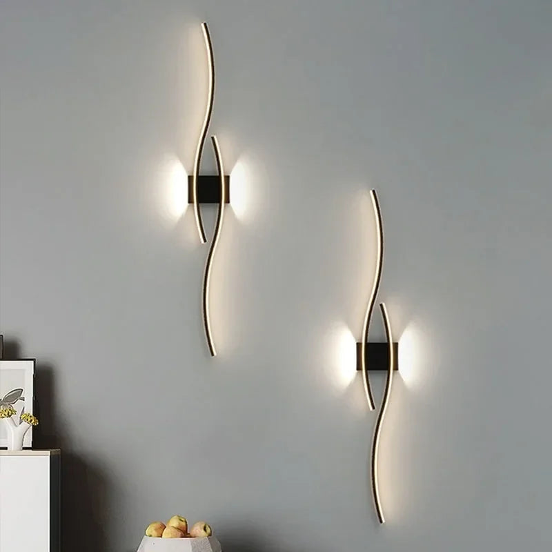 Wall Lamp LED Long Strip 60/80 Wall Sconce Home Decora Living Room Background Restaurant Bedroom Modern Illumination Fixtures