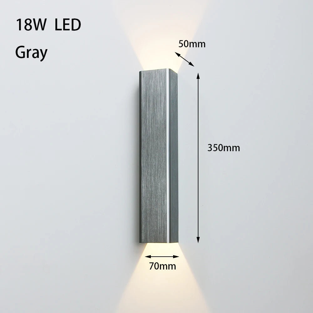 12W 18W LED Indoor Wall Lamp Modern Aluminum Home Lighting Sconces Bedroom Living Room Aisle Corridor Decoration LED Wall Light